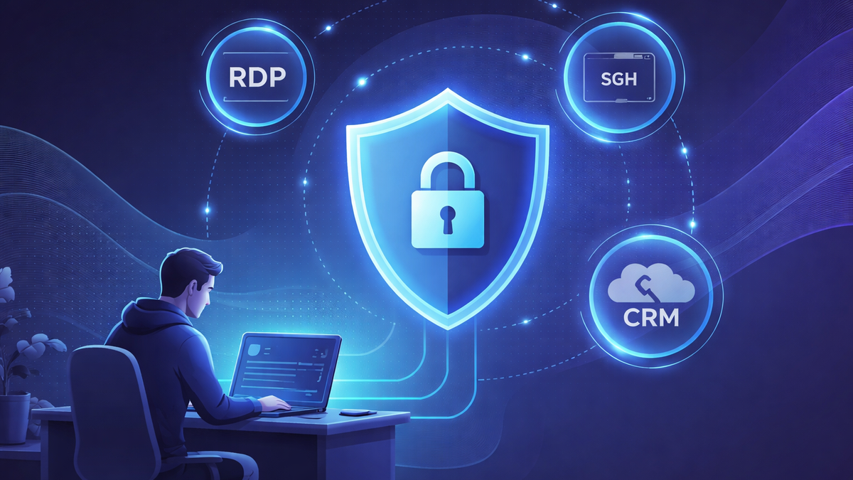 VPN для удалённой работы: безопасный доступ к корпоративным сервисам (RDP, SSH, Git, CRM)